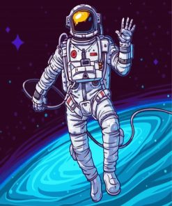 Space Man Illustration paint by numbers