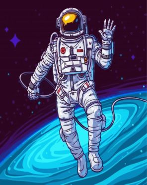 Space Man Illustration paint by numbers