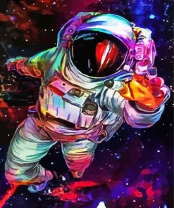 Aesthetic Space Man paint by numbers