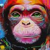 Colorful Splatter Monkey paint by numbers