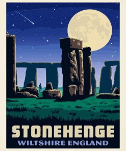 Stongehenge Poster Art paint by numbers