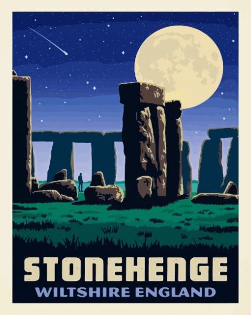 Stongehenge Poster Art paint by numbers