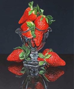 Strawberries In A Glass paint by numbers