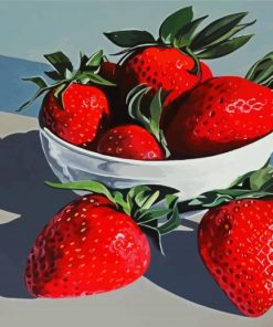 Strawberriy Fruit Art paint by numbers