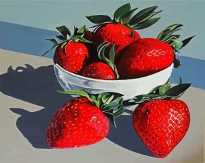 Strawberriy Fruit Art paint by numbers