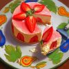 Delicious Strawberry Cake paint by numbers
