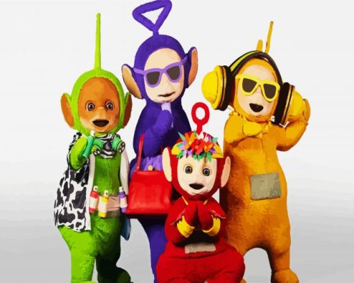Stylish Teletubbies Tv Show paint by numbers