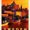 Sweden Poster Art paint by numbers