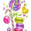 Sweet Colorful Candies paint by numbers
