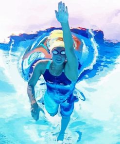Swimmer Women paint by numbers