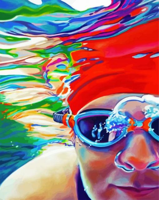 Swimmer Lady paint by numbers