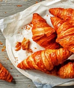 Tasty And Crispy Croissants paint by numbers