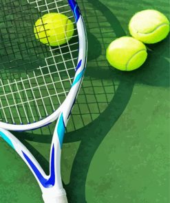 Tennis Equipement Poster paint by numbers