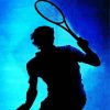 Tennis Palyer Sillhouette paint by numbers