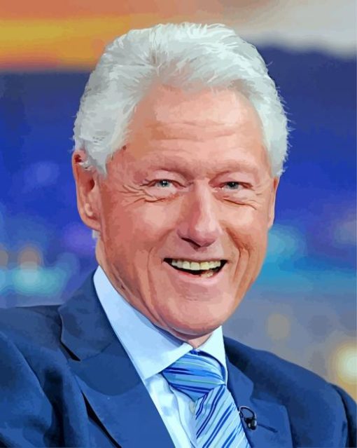 Bill Clinton The American President Smiling paint by numbers