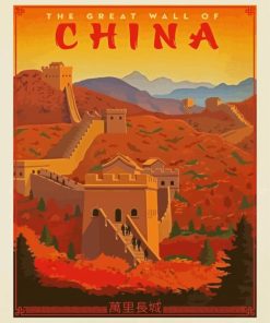 The Great Wall China Poster paint by numbers