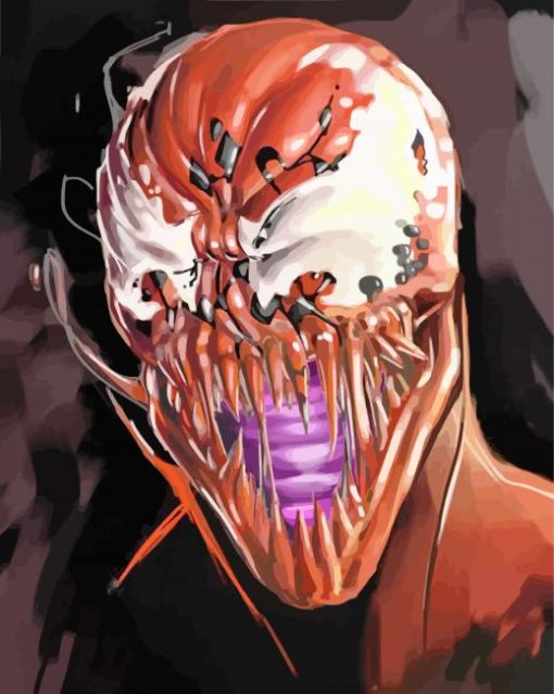 The Supervillain Carnage paint by number