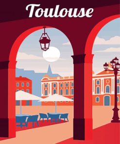 Toulouse France Poster paint by numbers