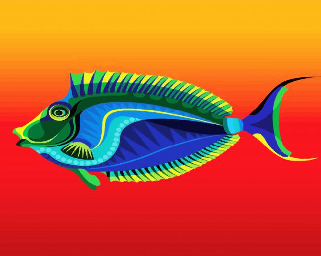 Tropical Fish paint by number