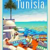 Tunisia Beach Poster paint by numbers