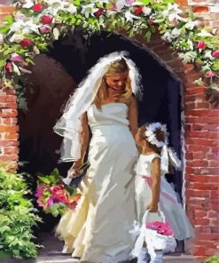 Two Cute Brides paint by numbers