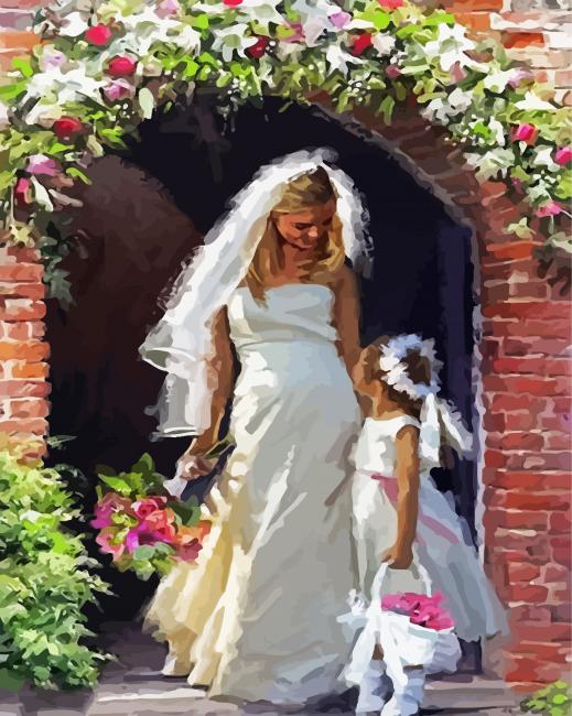 Two Cute Brides paint by numbers