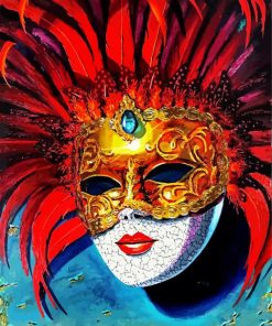Venetian Gold Mask paint by numbers