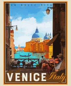Venice Poster Art paint by numbers