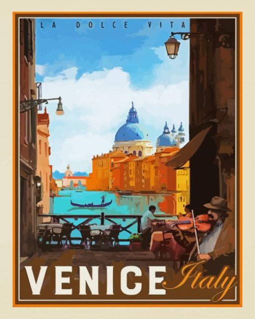Venice Poster Art paint by numbers