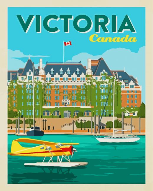 Victoria Canada Poster Art paint by numbers