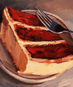 Tasty Red Velvet Cake paint by numbers