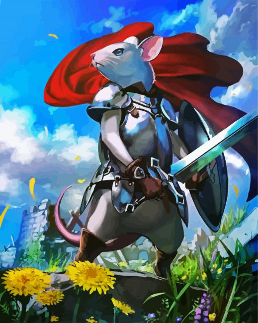 Warrior Mouse Animation paint by numbers