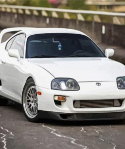 White Supra Car paint by numbers