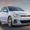 White Volkswagen GTI Car paint by numbers