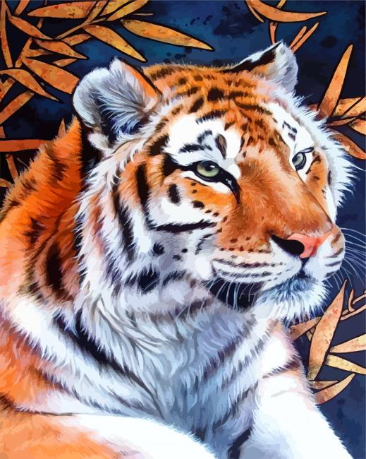 Wild Huge Tiger paint by numbers