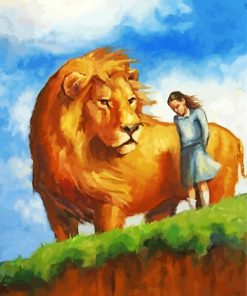 Aesthetic Woman And Lion paint by numbers