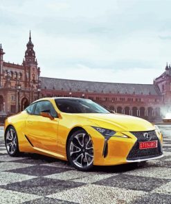 Yellow Lexus Car paint by numbers