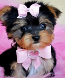 Adorable Yorkie Puppy paint by numbers