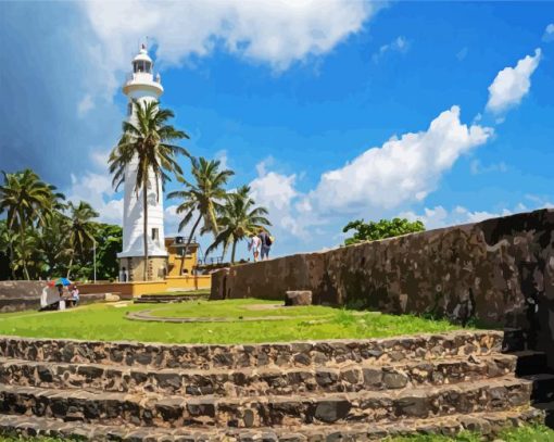 Galle Dutch Fort Sri Lanka paint by numbers