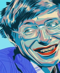 Stephan Hawking Art Illustration paint by numbers