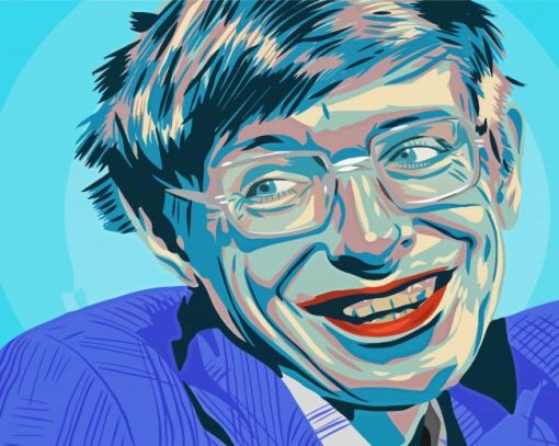 Stephan Hawking Art Illustration paint by numbers