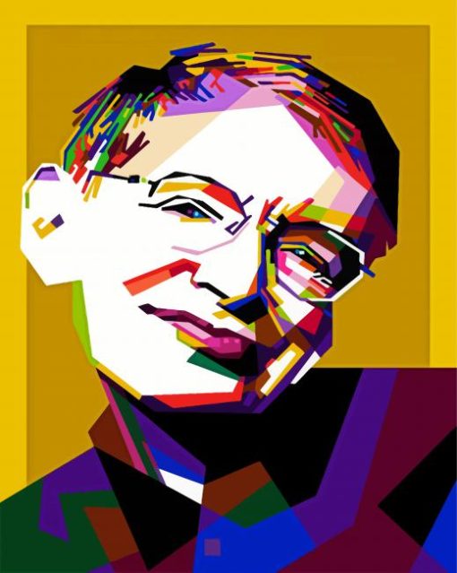 Stephan Hawking Pop Art paint by numbers