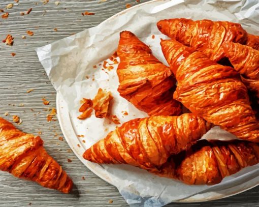 Tasty Croissant paint by number
