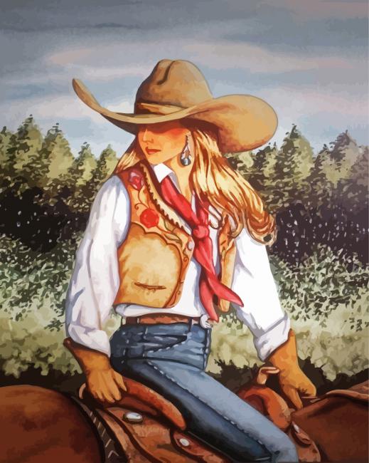 Western Cowgirls paint by number