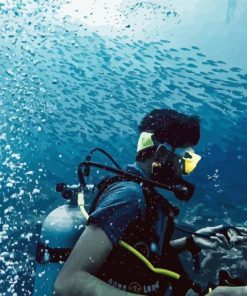 Deep Sea Diving paint by numbers