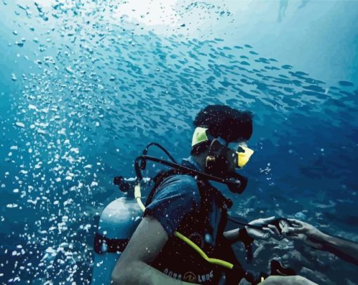 Deep Sea Diving paint by numbers