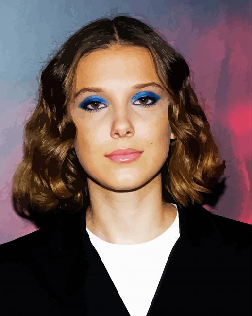 British Actress Millie Bobby Brown paint by numbers