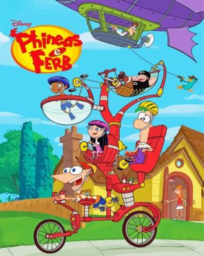 Disney Phineas And Ferb Poster paint by numbers