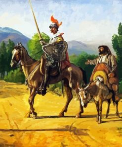 Don Quixote And Sancho paint by numbers