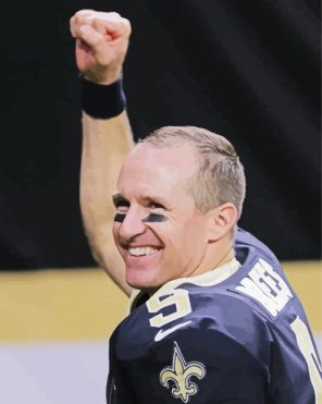 Drew Brees Player paint by numbers